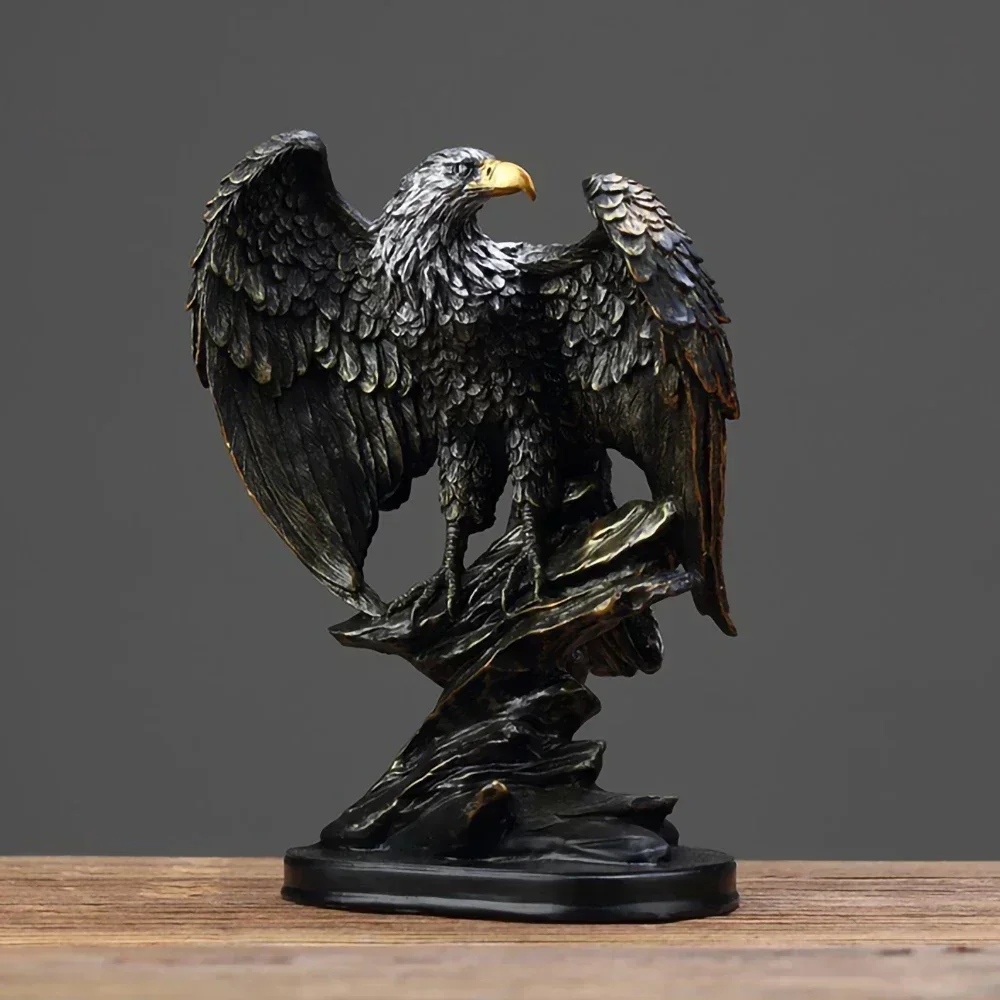 American Vintage Home Decoration Eagle Resin Statue Crafts Gift Animals Figure Sculpture Ornaments Living Room Desktop Decor 
American Vintage Home Decoration Eagle Resin Statue Crafts Gift Animals Figure Sculpture Ornaments Living Room Desktop Decor