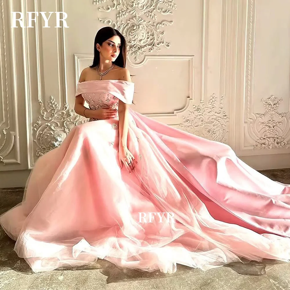 RFYR Crystals Stones Prom Dress Off Shoulder Party Dress A Line Evening Dress Luxury Celebrity Dress for Women Customized
RFYR Crystals Stones Prom Dress Off Shoulder Party Dress A Line Evening Dress Luxury Celebrity Dress for Women Customized