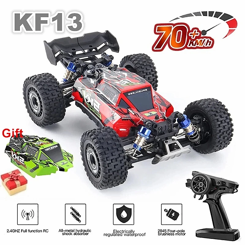 Автомобиль на радиоуправлении KF13 1/16 с 2 ракушками, бесщеточный двигатель, 2,4 ГГц, автомобили с дистанционным управлением, привод 4x4, автомобиль для дрифта на радиоуправлении с батареей 3S, игрушка для детей, подарок
Автомобиль на радиоуправлении KF13 1/16 с 2 ракушками, бесщеточный двигатель, 2,4 ГГц, автомобили с дистанционным управлением, привод 4x4, автомобиль для дрифта на радиоуправлении с батареей 3S, игрушка для детей, подарок
