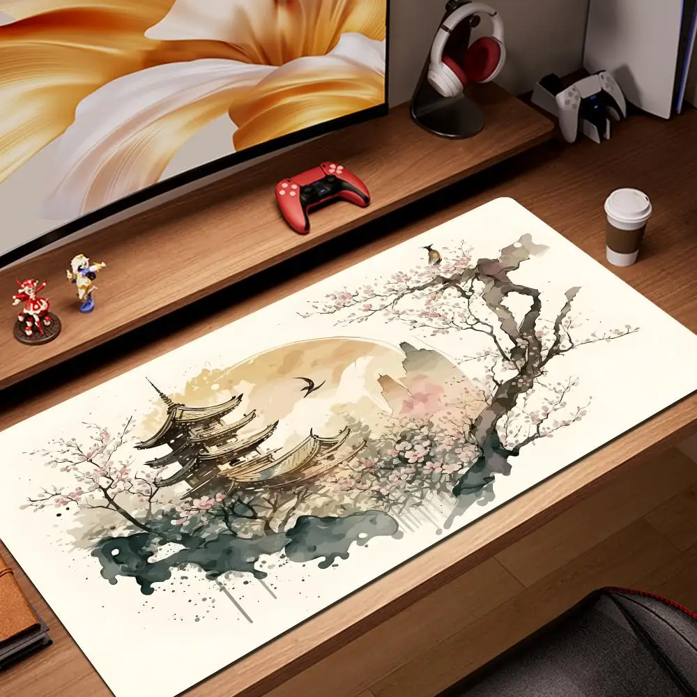 Ink wash style cherry blossom pagoda scenery large Mouse Pad Desk Mat pc accessories Gaming pad office rug Mouse carpet HYBXAXC
Ink wash style cherry blossom pagoda scenery large Mouse Pad Desk Mat pc accessories Gaming pad office rug Mouse carpet HYBXAXC