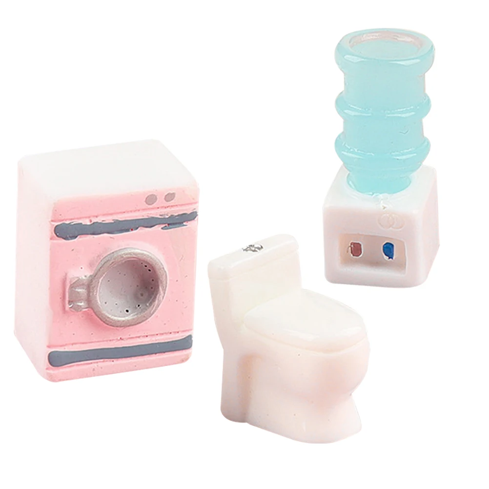 1 set Simulated Household Appliances Set Realistic Mini Washing Machine Toilet Water Fountain Dollhouse Accessories Resin
1 set Simulated Household Appliances Set Realistic Mini Washing Machine Toilet Water Fountain Dollhouse Accessories Resin