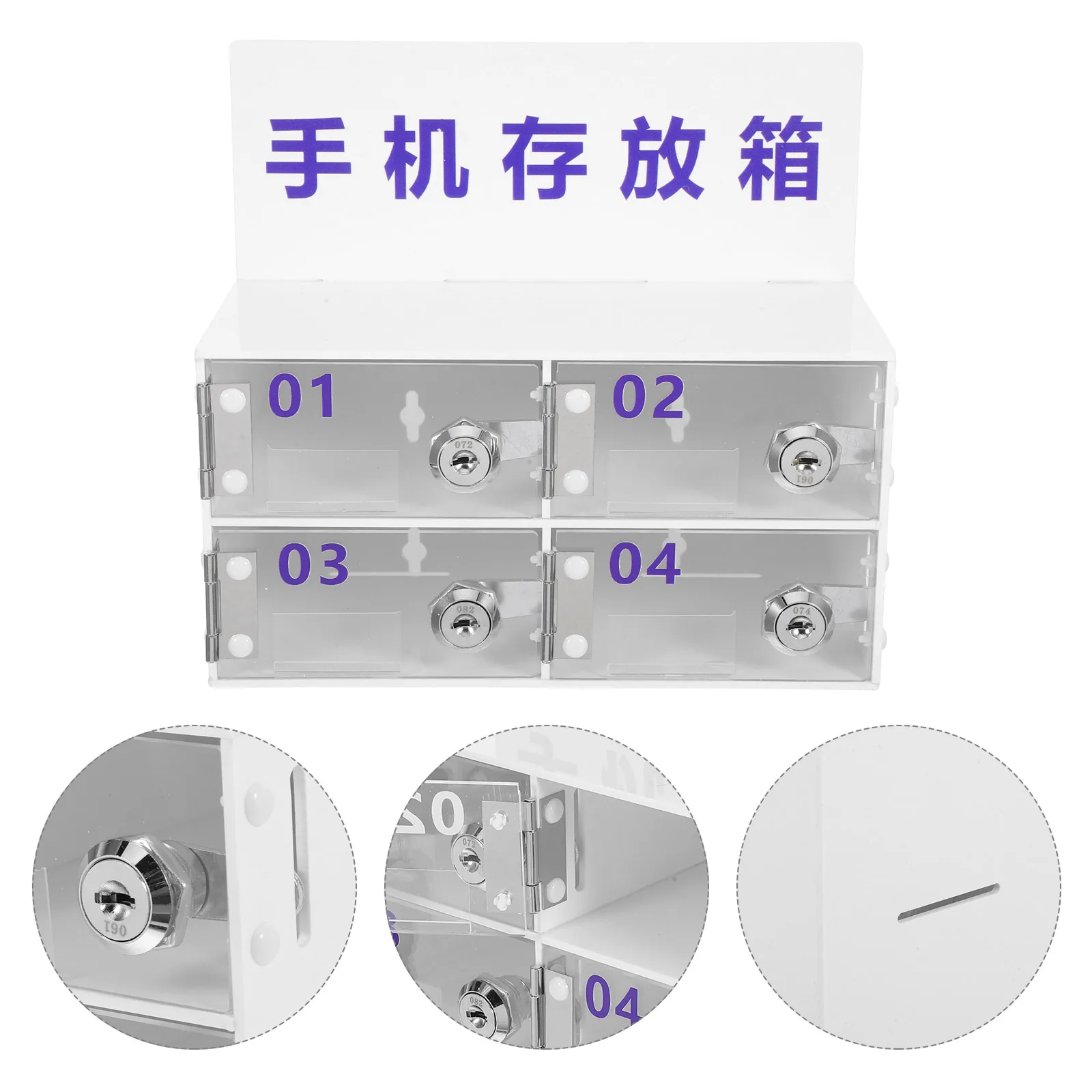 4-Grid Acrylic Cell Storage Cabinet Mobile Phone Organizer Box With Locks For Workshop Office Classroom Transparent
4-Grid Acrylic Cell Storage Cabinet Mobile Phone Organizer Box With Locks For Workshop Office Classroom Transparent
