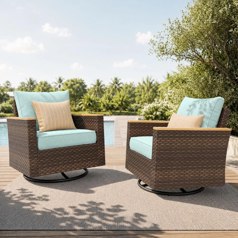 Wicker Patio Furniture Set with Swivel Chairs, Rattan Sectional Outdoor Couch with Deep Seating, Customized
Wicker Patio Furniture Set with Swivel Chairs, Rattan Sectional Outdoor Couch with Deep Seating, Customized