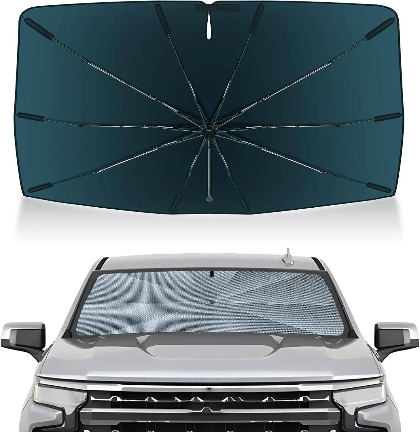 Windshield Sun Shade Umbrella for 2019-2026 Chevrolet Silverado/GMC Sierra
Windshield Sun Shade Umbrella for 2019-2026 Chevrolet Silverado/GMC Sierra