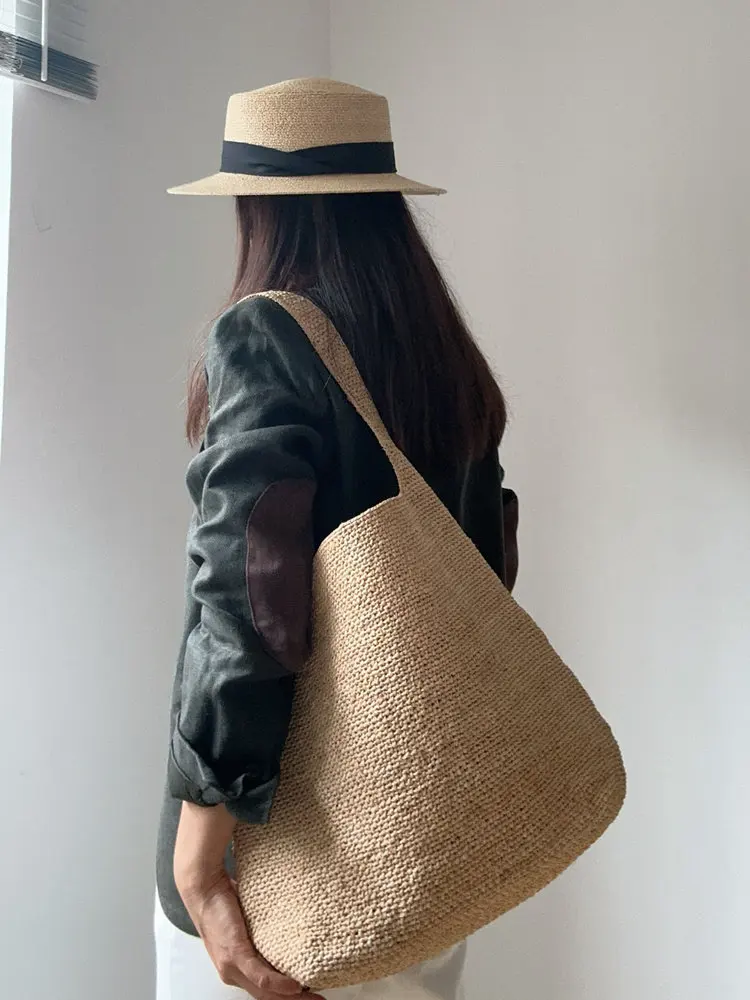 Handwoven Soft Raffia Shoulder Bag Boho Handle Straw Tote Bag Handwoven Rattan Handbag For Summer Beach
Handwoven Soft Raffia Shoulder Bag Boho Handle Straw Tote Bag Handwoven Rattan Handbag For Summer Beach