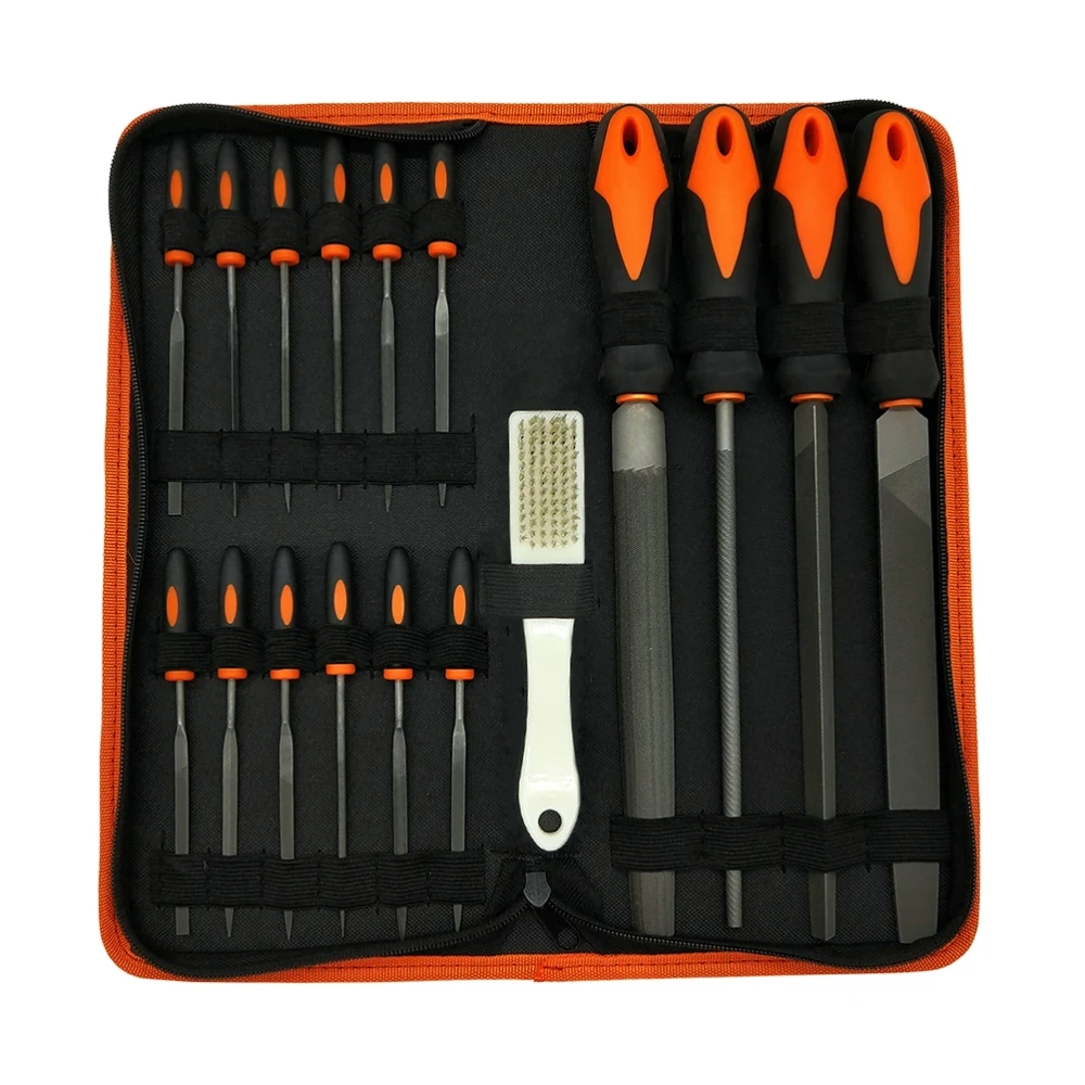 17PCS Forged Alloy Steel File Set With Carry Case Precision Flat/Triple-Cornered/Half-Round/Round Large File And 12PCS Needle
17PCS Forged Alloy Steel File Set With Carry Case Precision Flat/Triple-Cornered/Half-Round/Round Large File And 12PCS Needle