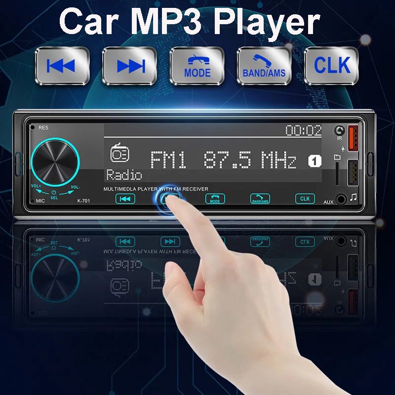 Car MP3 Bluetooth Player 2.5D Touch Screen Car Radio Bluetooth Hands-free Call Car MP3 Player with DAB
Car MP3 Bluetooth Player 2.5D Touch Screen Car Radio Bluetooth Hands-free Call Car MP3 Player with DAB