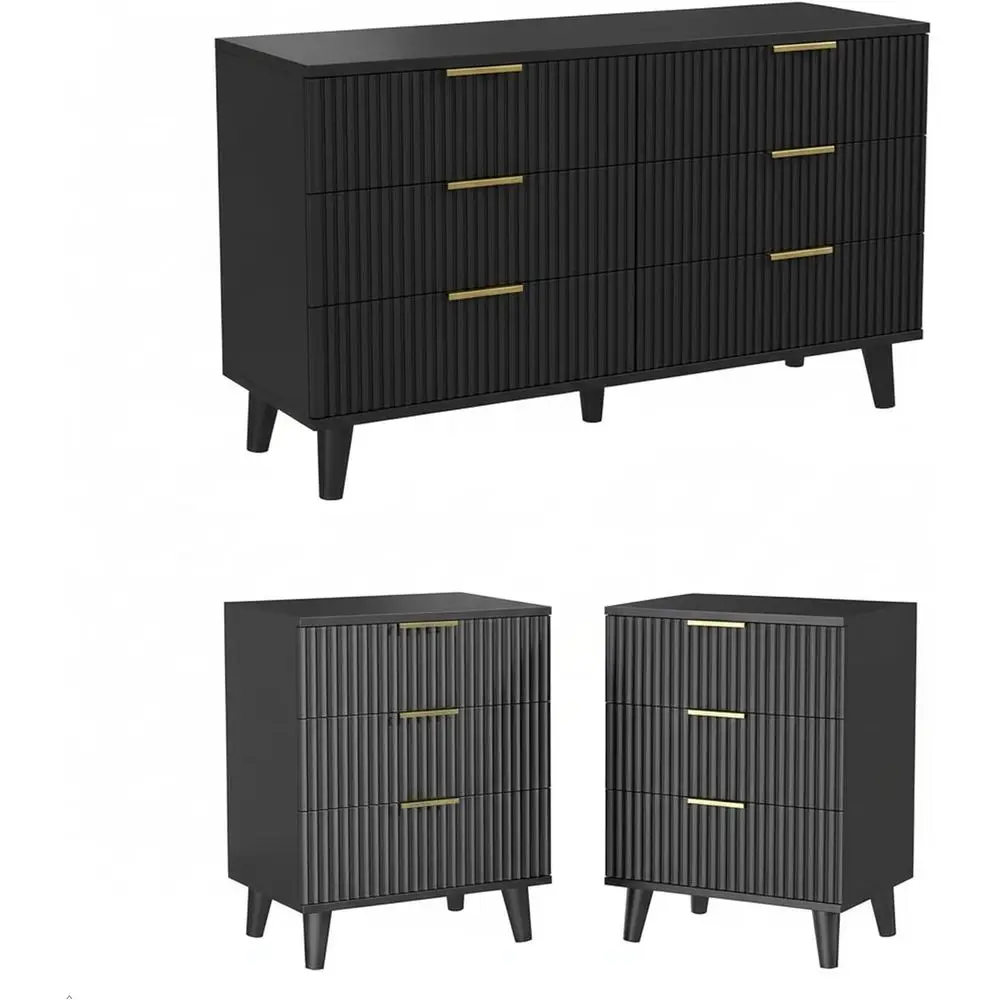 ern Drer and Nightstand Sets 3-Piece, 6-Der Drer + 2 Nightstands Bedroom Sets with Solid Wood Legs (Black)
ern Drer and Nightstand Sets 3-Piece, 6-Der Drer + 2 Nightstands Bedroom Sets with Solid Wood Legs (Black)