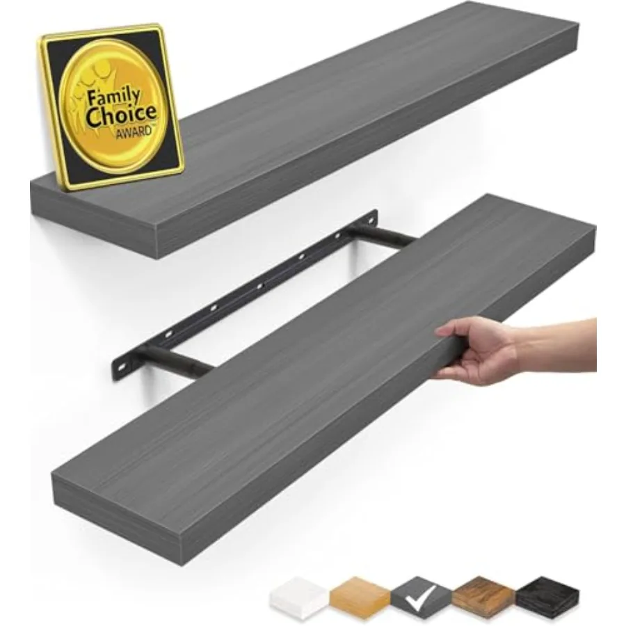 Floating Shelves Grey, .5 inch Rustic Wood Wall Mounted Shelves for Bathroom, Bedroom, Living Room, Kitchen, Hanging Shelf for
Floating Shelves Grey, .5 inch Rustic Wood Wall Mounted Shelves for Bathroom, Bedroom, Living Room, Kitchen, Hanging Shelf for