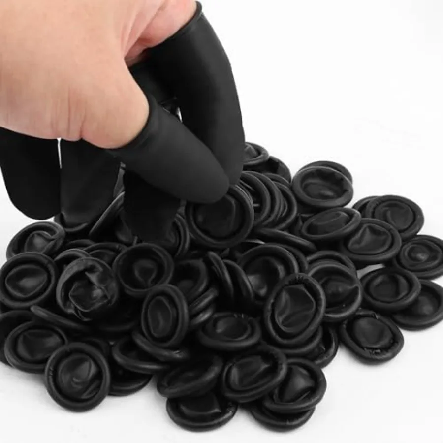 100 Pcs Disposable Silicone Finger Cots and Protectors Non-Allergenic Black Finger Gloves Fingertips for Beauty, Manicure, Mass
100 Pcs Disposable Silicone Finger Cots and Protectors Non-Allergenic Black Finger Gloves Fingertips for Beauty, Manicure, Mass