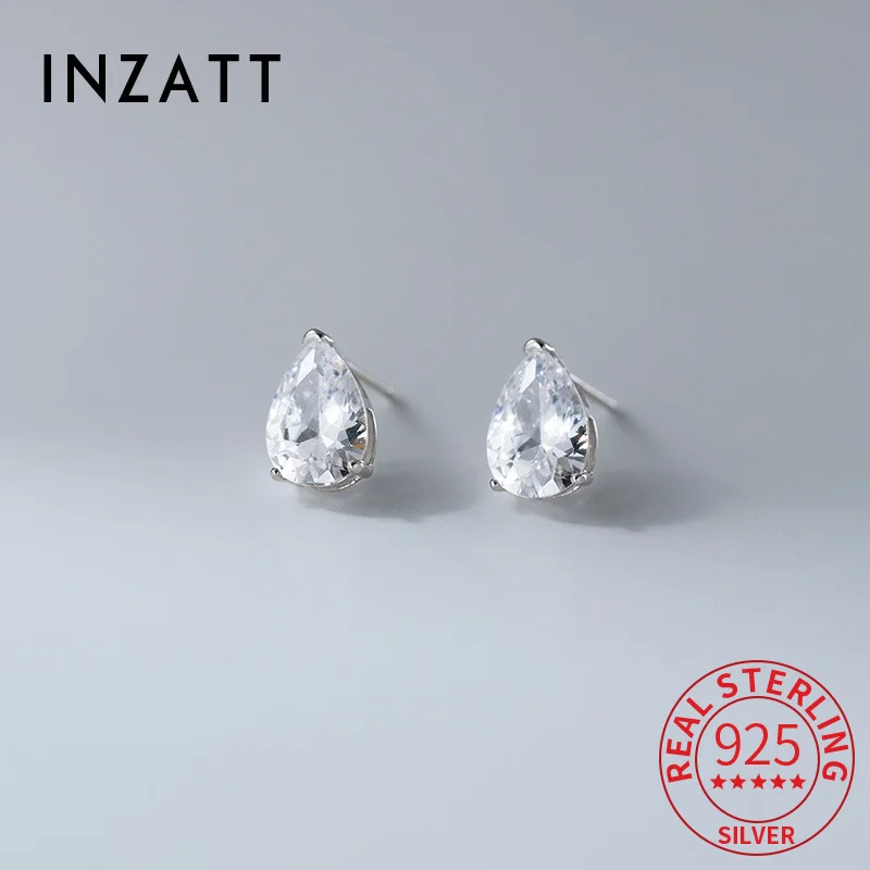 INZATT Real 925 Sterling Silver Zircon Water Drop Mini Stud Earrings for Women Classic Fine Jewelry Minimalist Accessory
INZATT Real 925 Sterling Silver Zircon Water Drop Mini Stud Earrings for Women Classic Fine Jewelry Minimalist Accessory