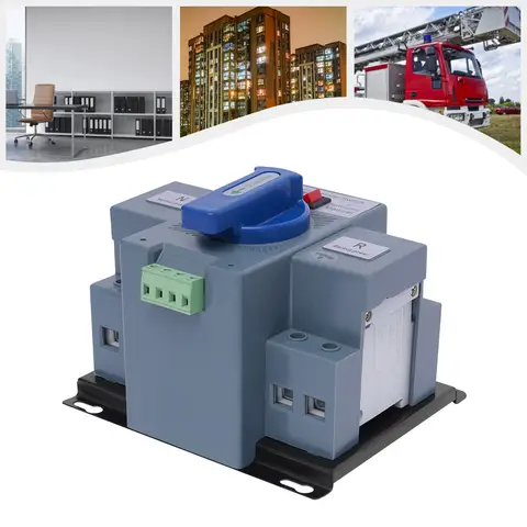 63A ATS Dual Power Automatic Transfer Switch for Generator Changeover Switch 2P Generator Changeover Switch 50/60Hz