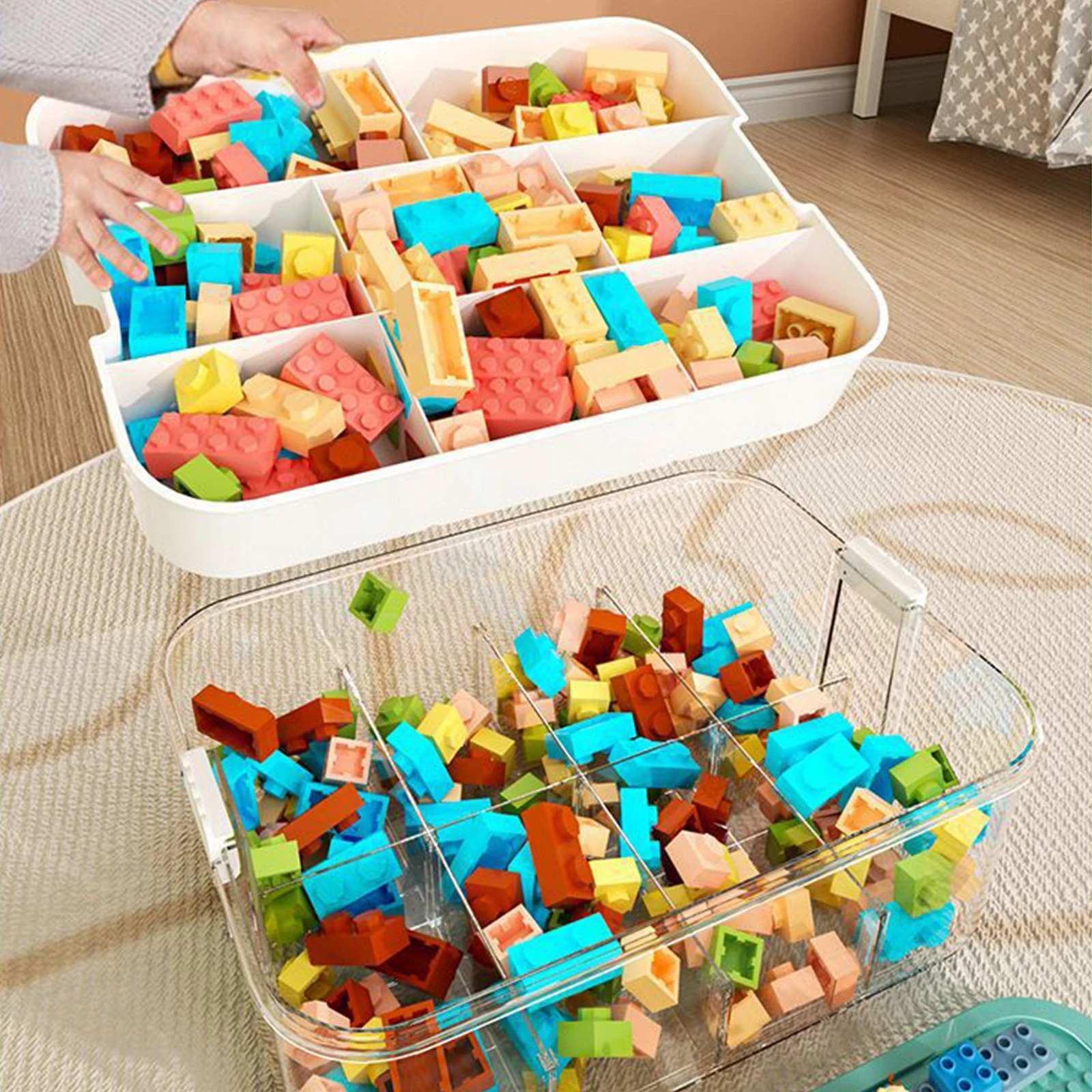 Штабелируемый ящик для хранения строительных блоков, органайзер, чехол для хранения, пластиковый органайзер для хранения инструментов для организации шитья из бисера
Штабелируемый ящик для хранения строительных блоков, органайзер, чехол для хранения, пластиковый органайзер для хранения инструментов для организации шитья из бисера