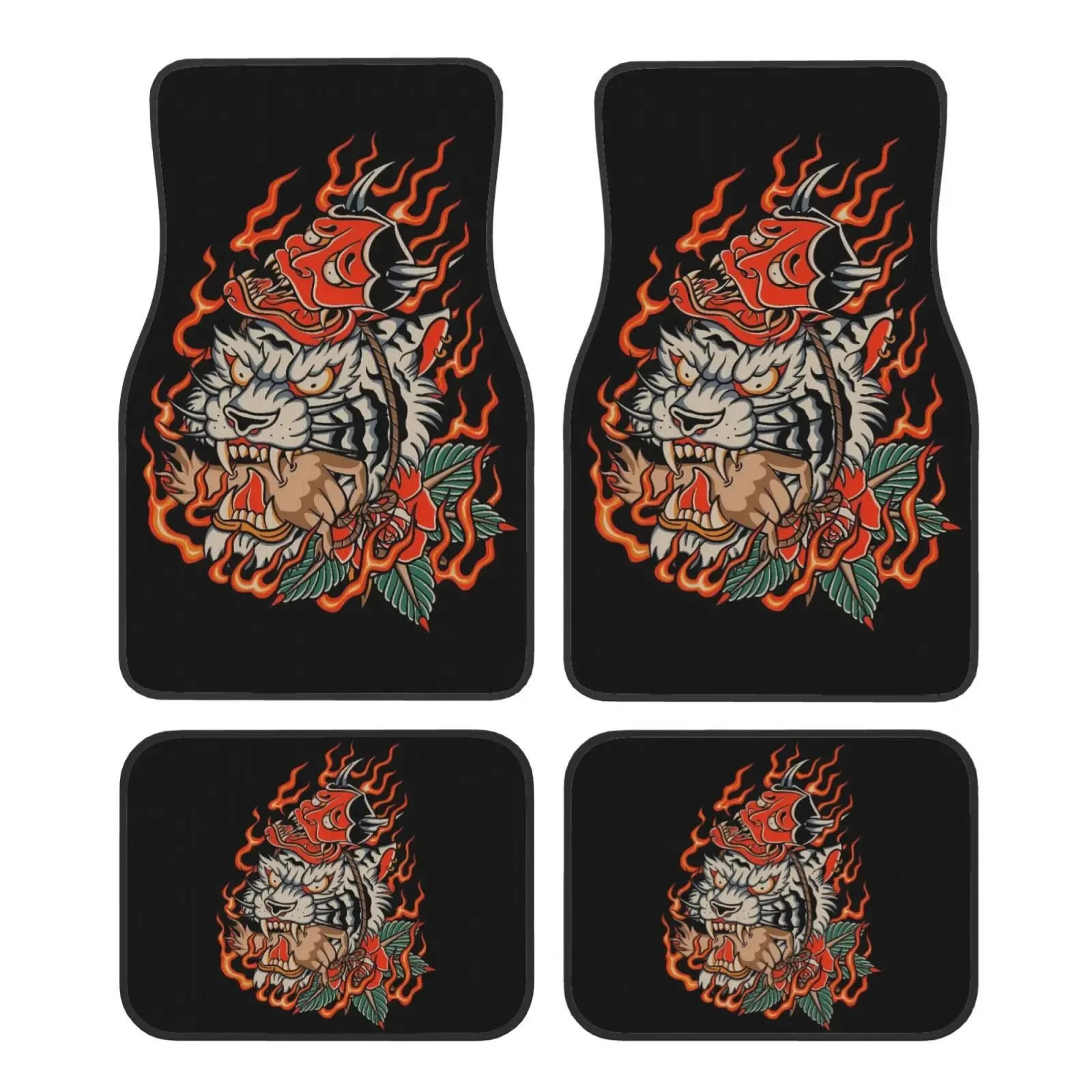 Japanese Tiger Ghost Mask Car Foot Mat 4-piece Set Suitable for All Car Foot Mat Accessories Crystal Velvet Foot Mat
Japanese Tiger Ghost Mask Car Foot Mat 4-piece Set Suitable for All Car Foot Mat Accessories Crystal Velvet Foot Mat