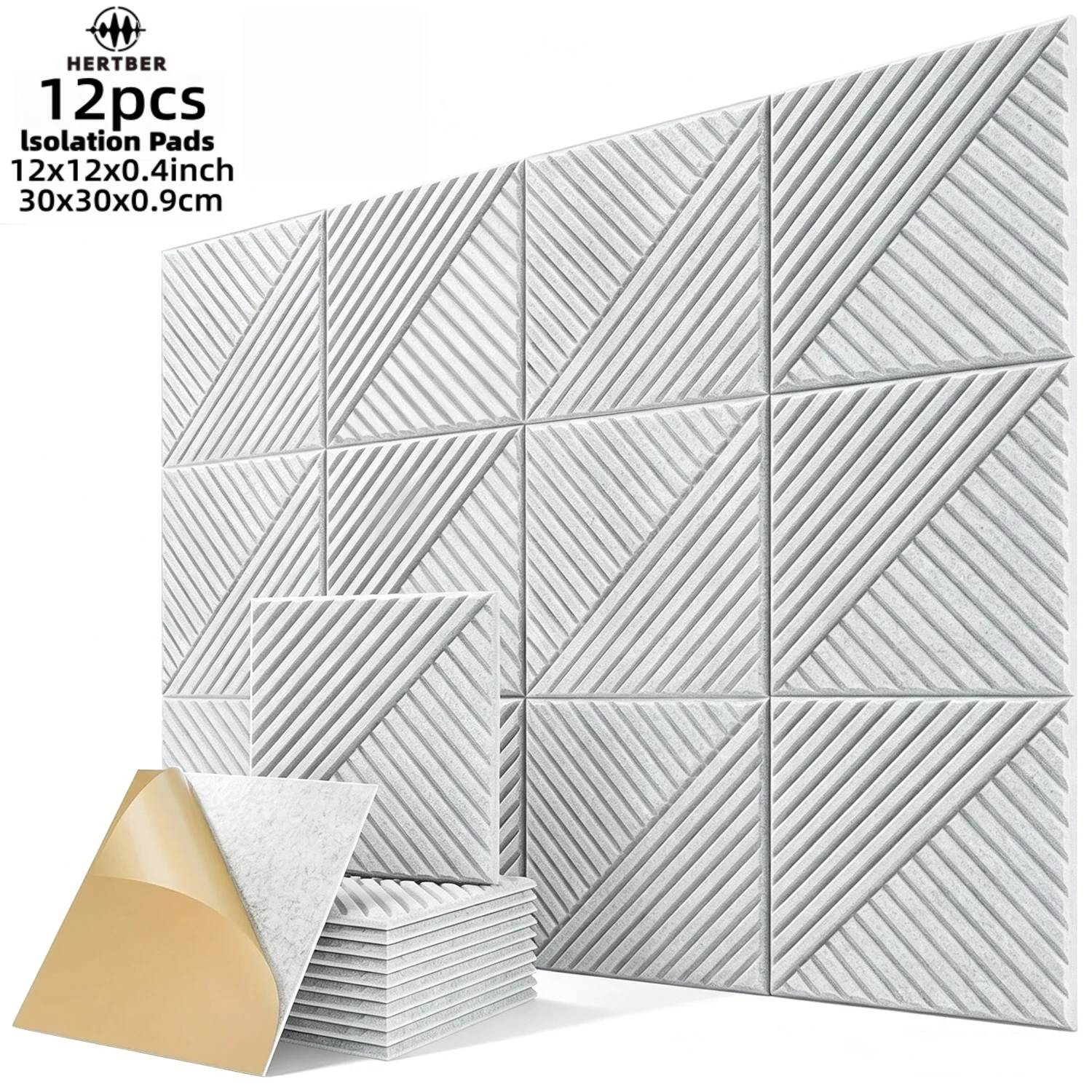12PCS Self-Adhesive 3D Acoustic Panels 12x12x0.4Inch Geometric Wall PanelsReduce Echo for Home Studio Bedroom DIY WallDecoration
12PCS Self-Adhesive 3D Acoustic Panels 12x12x0.4Inch Geometric Wall PanelsReduce Echo for Home Studio Bedroom DIY WallDecoration