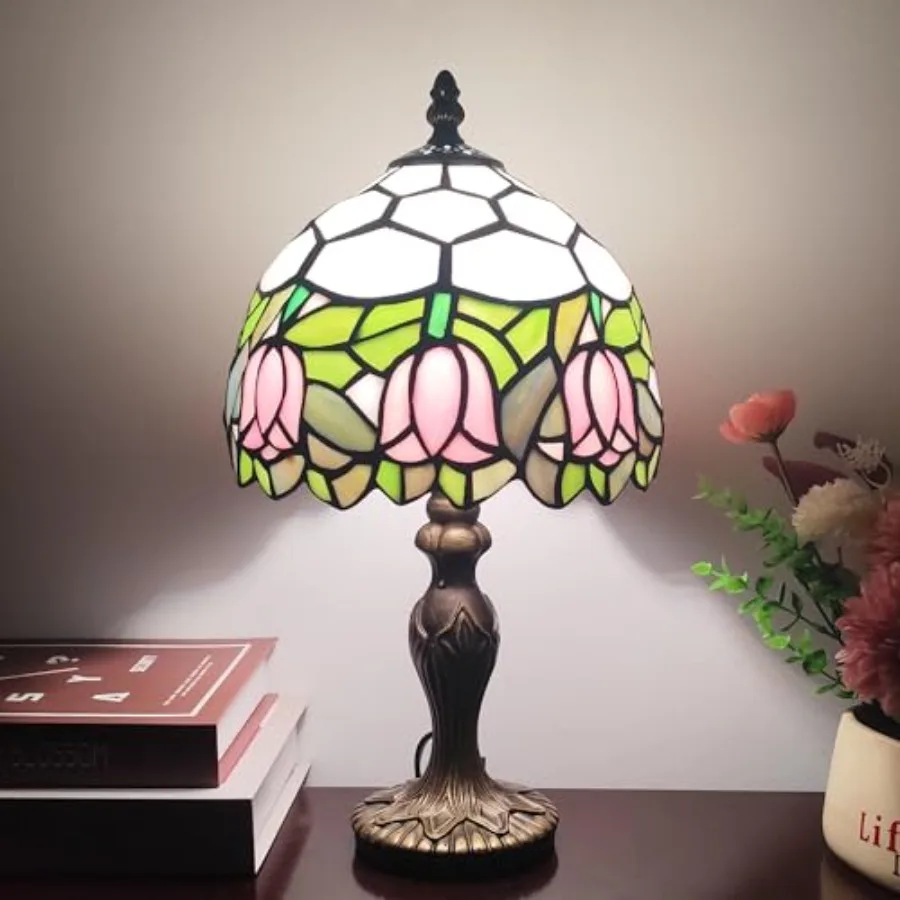 Tiffany Table Lamp Small Stained Glass Desk Lamp Vintage Bedside Lamp Included 3 Way LED Bulb for Home Living Room Nightstand B
Tiffany Table Lamp Small Stained Glass Desk Lamp Vintage Bedside Lamp Included 3 Way LED Bulb for Home Living Room Nightstand B