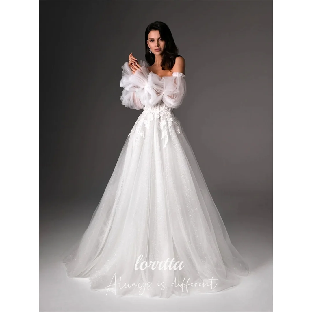 Lorrtta Tulle Off The Shoulder White Ball Gown Evening Dress 2026 Prom Dress Elegant Wedding Party Customized Robes de Soirée
Lorrtta Tulle Off The Shoulder White Ball Gown Evening Dress 2026 Prom Dress Elegant Wedding Party Customized Robes de Soirée