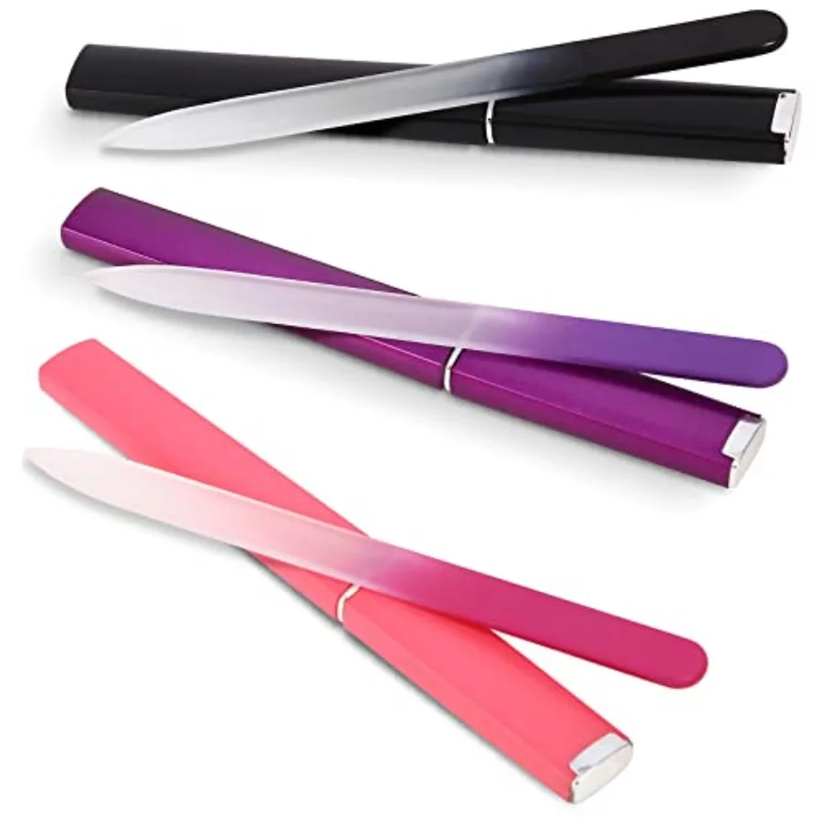 3 Pack Crystal Glass Fingernail File with Case for Natural Nail Professional Czech Glass File Double-Sided Etched Gentle Nail C
3 Pack Crystal Glass Fingernail File with Case for Natural Nail Professional Czech Glass File Double-Sided Etched Gentle Nail C