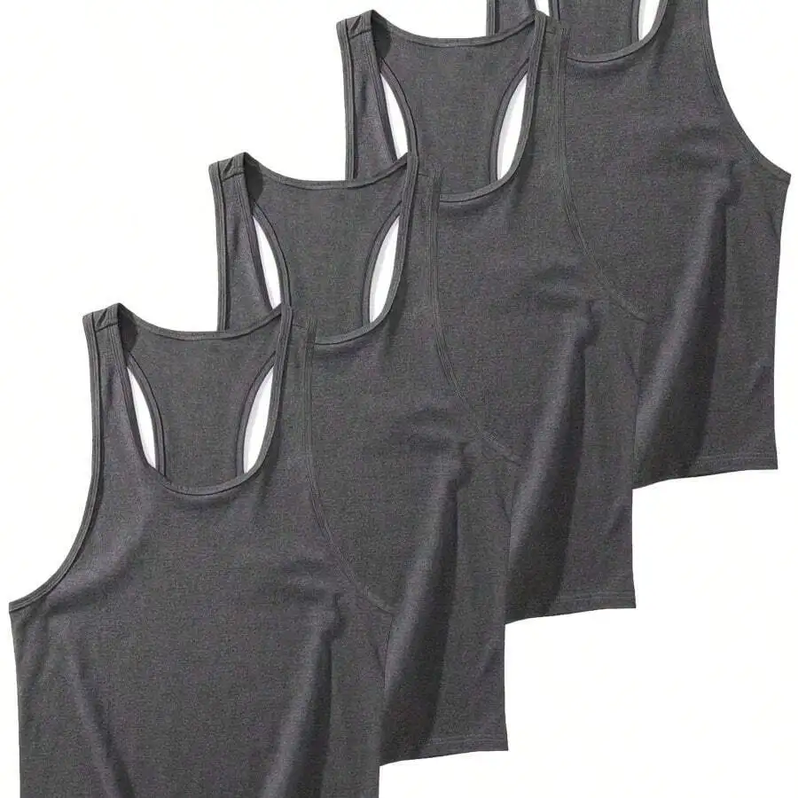 Four Pack Mens Minimalist Solid Color Fitness Y-Back Sleeveless Tank Tops
Four Pack Mens Minimalist Solid Color Fitness Y-Back Sleeveless Tank Tops