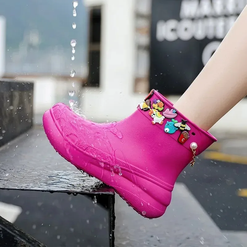 Sweet Women's Rain Shoes New Fashion Waterproof Non Slip Rubber Shoes For Woman Comfort Fishing Shoes Designer Shoes Botas Mujer
Sweet Women's Rain Shoes New Fashion Waterproof Non Slip Rubber Shoes For Woman Comfort Fishing Shoes Designer Shoes Botas Mujer