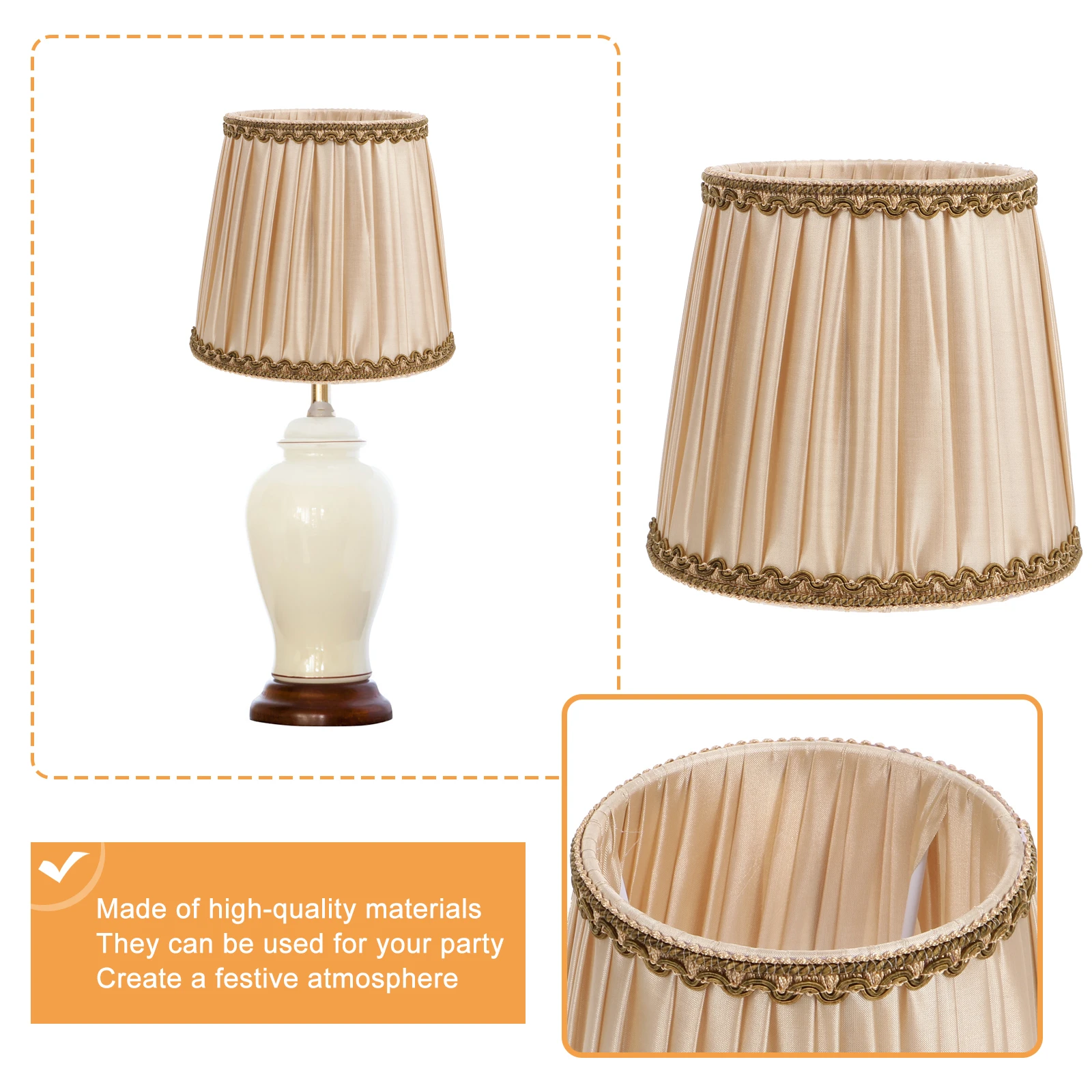 Rustic Pleated Lampshade for Table Fabric Chimney Home Decoration European Style Dust Cover Vintage Canvas Lamp Protector Shades
Rustic Pleated Lampshade for Table Fabric Chimney Home Decoration European Style Dust Cover Vintage Canvas Lamp Protector Shades