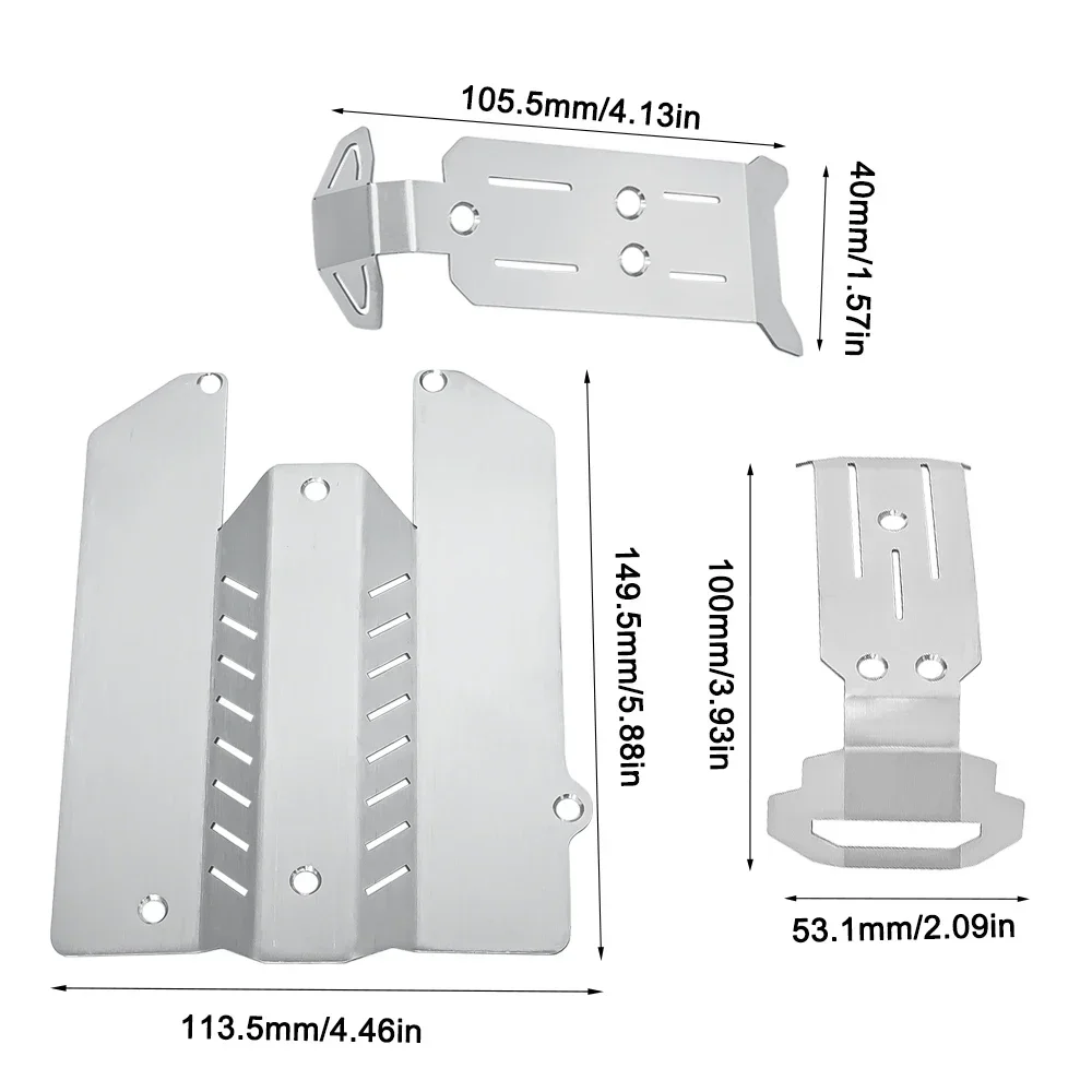 Stainless Steel Skid Plate Chassis Protection Kit for 1/16 Trxs Mini Maxx 107154-1 and Mini XRT 108076-1 Upgrade Parts
Stainless Steel Skid Plate Chassis Protection Kit for 1/16 Trxs Mini Maxx 107154-1 and Mini XRT 108076-1 Upgrade Parts