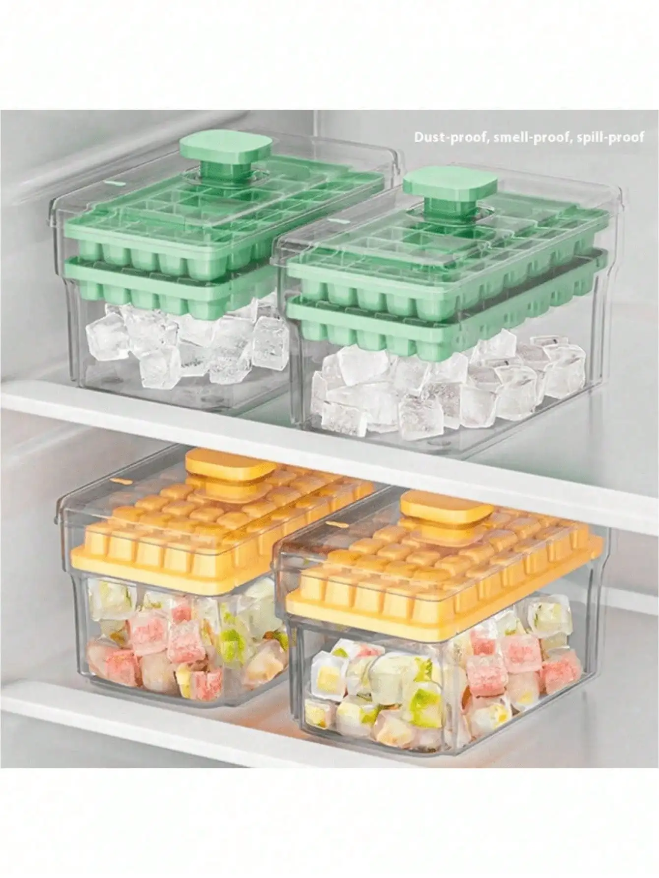 1 Set Reusable Silicone Ice Cube Tray With Lid, DIY Ice Maker Mold, Quick Ice Cube Maker With Ejector, Homemade Ice Cube Tray With Ice Scoop, Portable Ice Storage Box, Product Size: 19cm*11cm*10cm
1 Set Reusable Silicone Ice Cube Tray With Lid, DIY Ice Maker Mold, Quick Ice Cube Maker With Ejector, Homemade Ice Cube Tray With Ice Scoop, Portable Ice Storage Box, Product Size: 19cm*11cm*10cm
