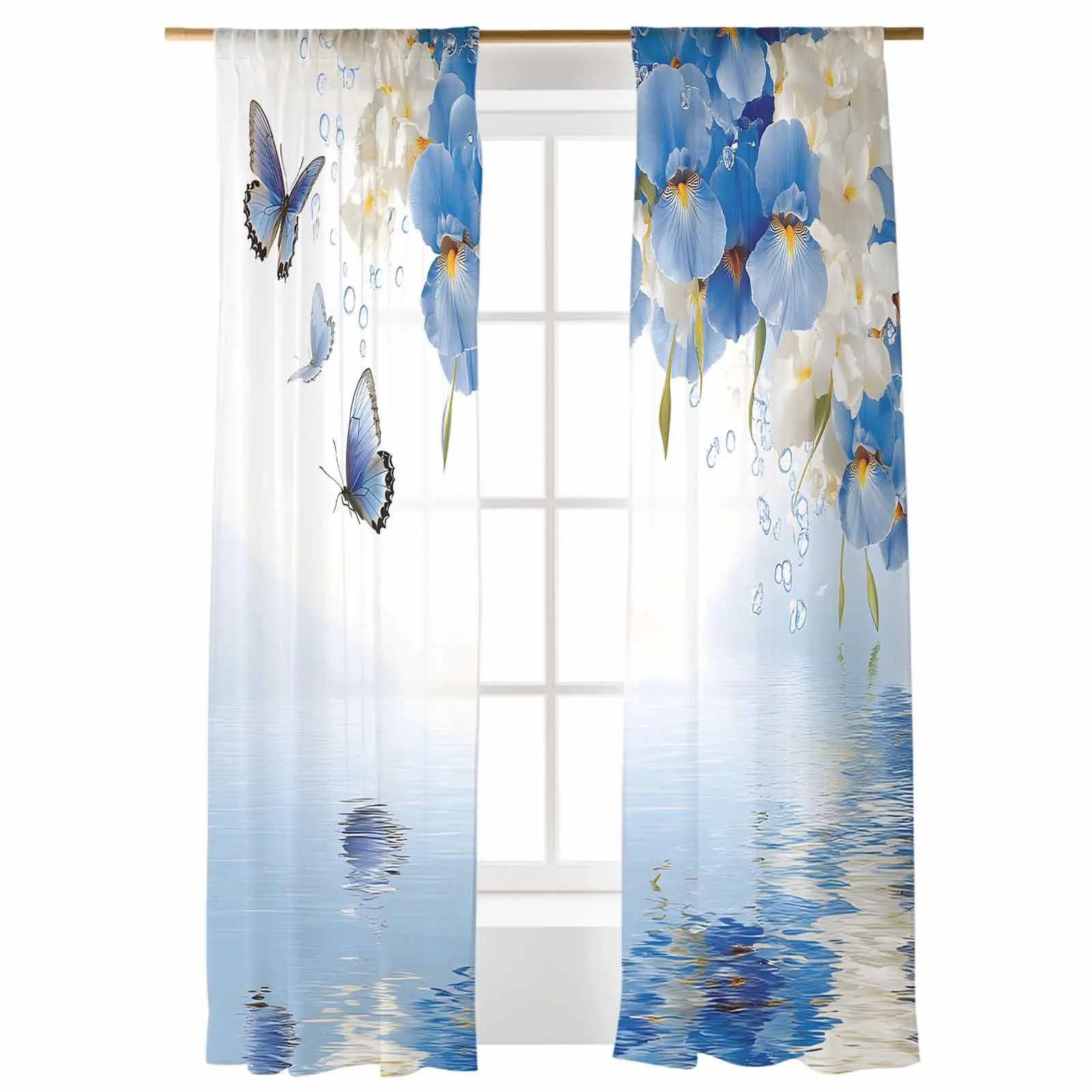 Modern Butterfly Clear Lake Reflection Voile Curtains Window Treatment Sheer Curtains for Bedroom Kitchen Drapes
Modern Butterfly Clear Lake Reflection Voile Curtains Window Treatment Sheer Curtains for Bedroom Kitchen Drapes