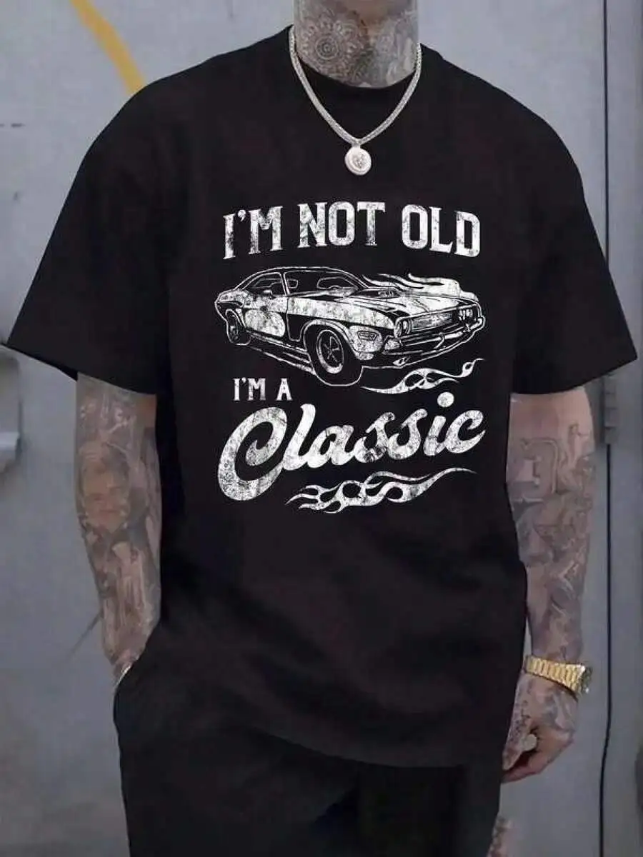 Graphic-Shirt Cotton Tees Size PlusI'M Not Old I'M Classic Funny Muscle Car Lover Gift T-Shirt
Graphic-Shirt Cotton Tees Size PlusI'M Not Old I'M Classic Funny Muscle Car Lover Gift T-Shirt
