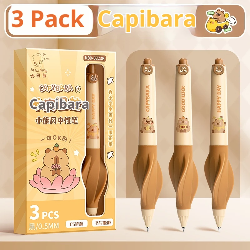 3pcs Set Capybara Click Pens Quick-Drying Black Ink Gel Pen GS Tip Rollerball Pens Cute Office School Kawaii Stationery Gifts
3pcs Set Capybara Click Pens Quick-Drying Black Ink Gel Pen GS Tip Rollerball Pens Cute Office School Kawaii Stationery Gifts