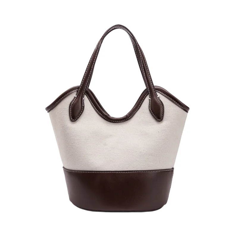 Fashion Canvas Patchwork Leather Bucket Bag Women's Urban Commuting Bag Mini Contrasting Color Handbag Versatile Crossbody Bag
Fashion Canvas Patchwork Leather Bucket Bag Women's Urban Commuting Bag Mini Contrasting Color Handbag Versatile Crossbody Bag