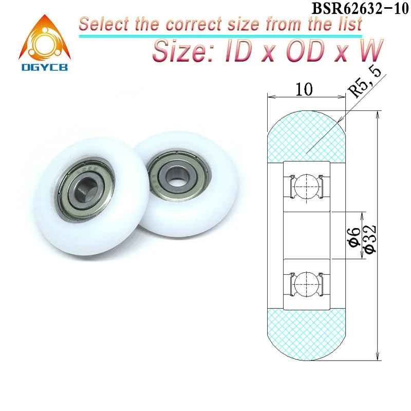 1pcs 6x32x10 POM Coated Rowing Machine Roller BSR62632-10 OD 32mm Rower Wheel Plastic Bearing Pulley 6*32*10
1pcs 6x32x10 POM Coated Rowing Machine Roller BSR62632-10 OD 32mm Rower Wheel Plastic Bearing Pulley 6*32*10