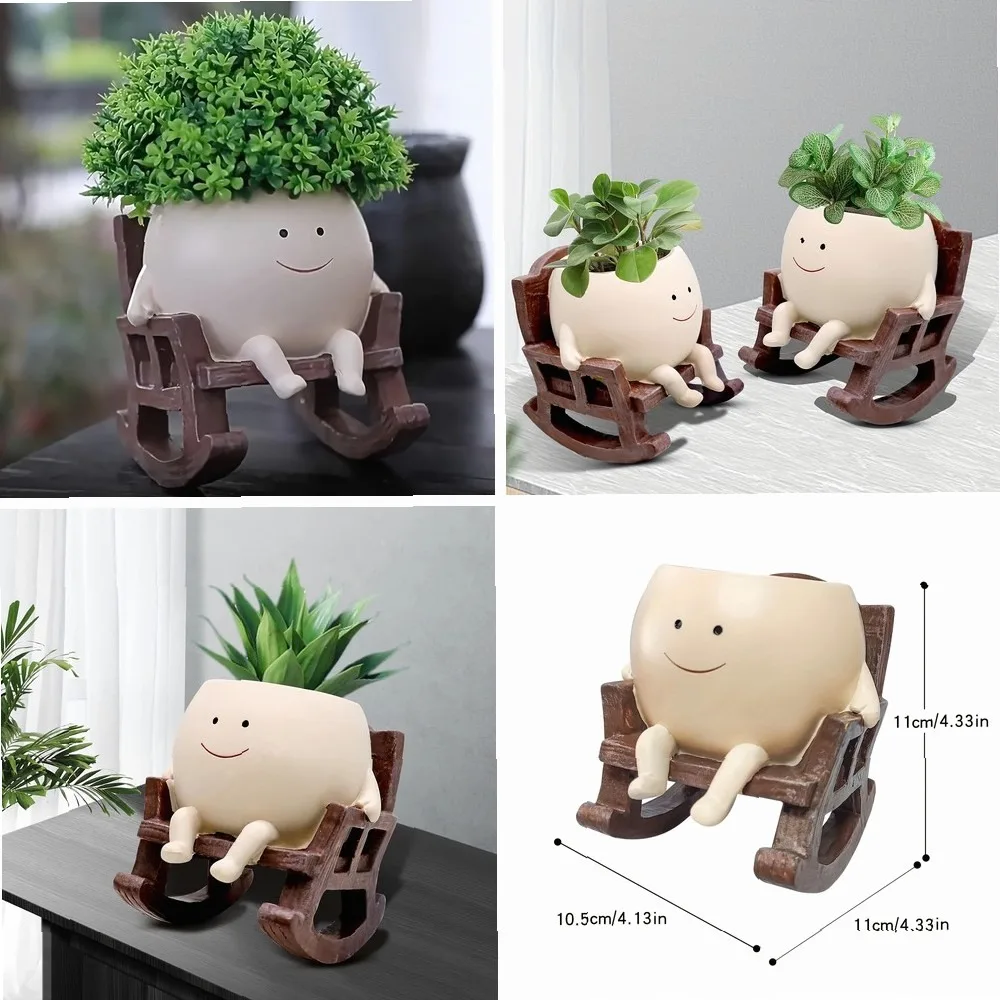 Mini Rocking Chair Flower Pot Resin Patio Decorative Succulent Planter Flower Garden Craft Ornament Ideal Home Gardening Decor
Mini Rocking Chair Flower Pot Resin Patio Decorative Succulent Planter Flower Garden Craft Ornament Ideal Home Gardening Decor