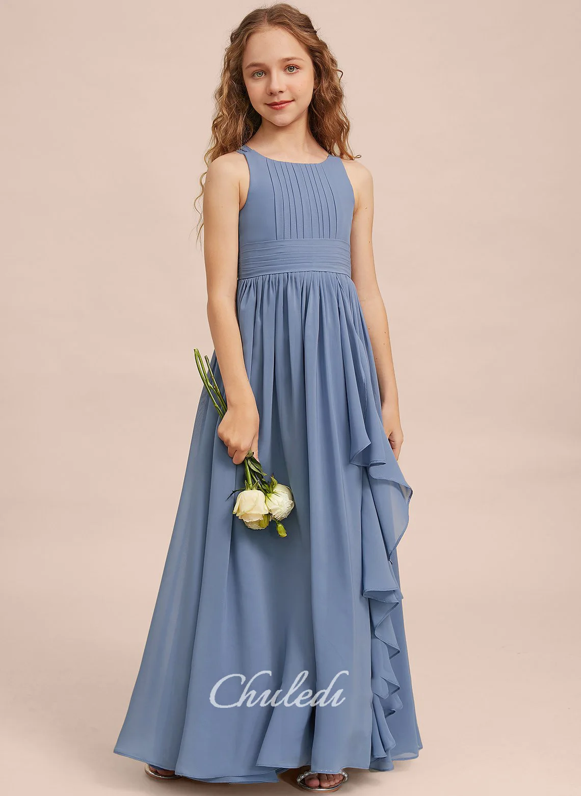 Girl dresses/dress/Round-neck, sleeveless, floor-length chiffon skirt/Customizable
Girl dresses/dress/Round-neck, sleeveless, floor-length chiffon skirt/Customizable