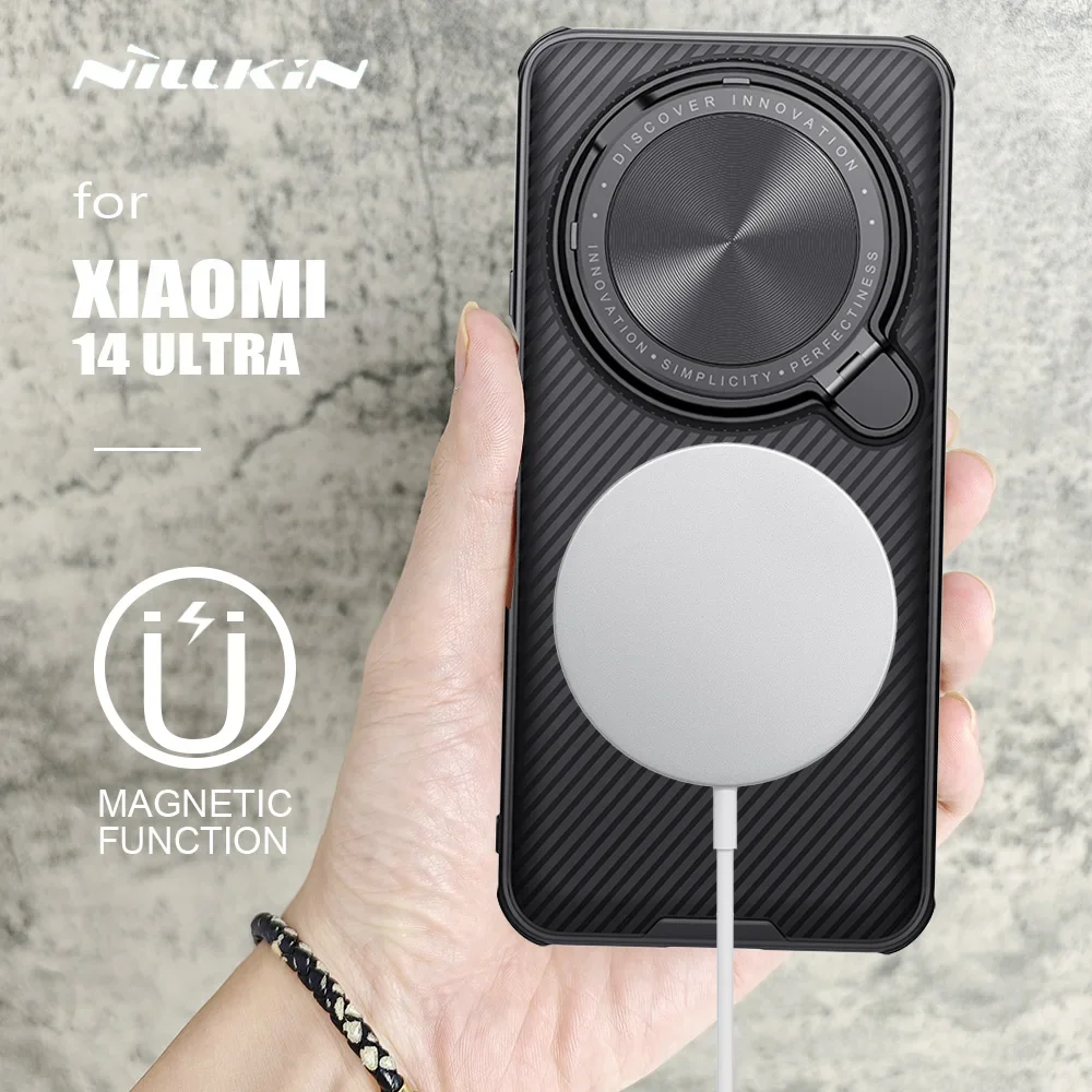 Nillkin for Xiaomi Mi 14 Ultra Case Camshield Prop Magnetic Cover with Camera Stand Case for Xiaomi Mi14 Mi 14 Ultra Lens Case
Nillkin for Xiaomi Mi 14 Ultra Case Camshield Prop Magnetic Cover with Camera Stand Case for Xiaomi Mi14 Mi 14 Ultra Lens Case