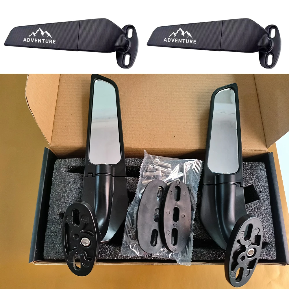 BMW Adjustable Wing Side Mirrors Rearview Kit For R1300GS R1200GS F900GS F850GS G310GS S1000RR S1000XR Swivel Wing Side Mirrors