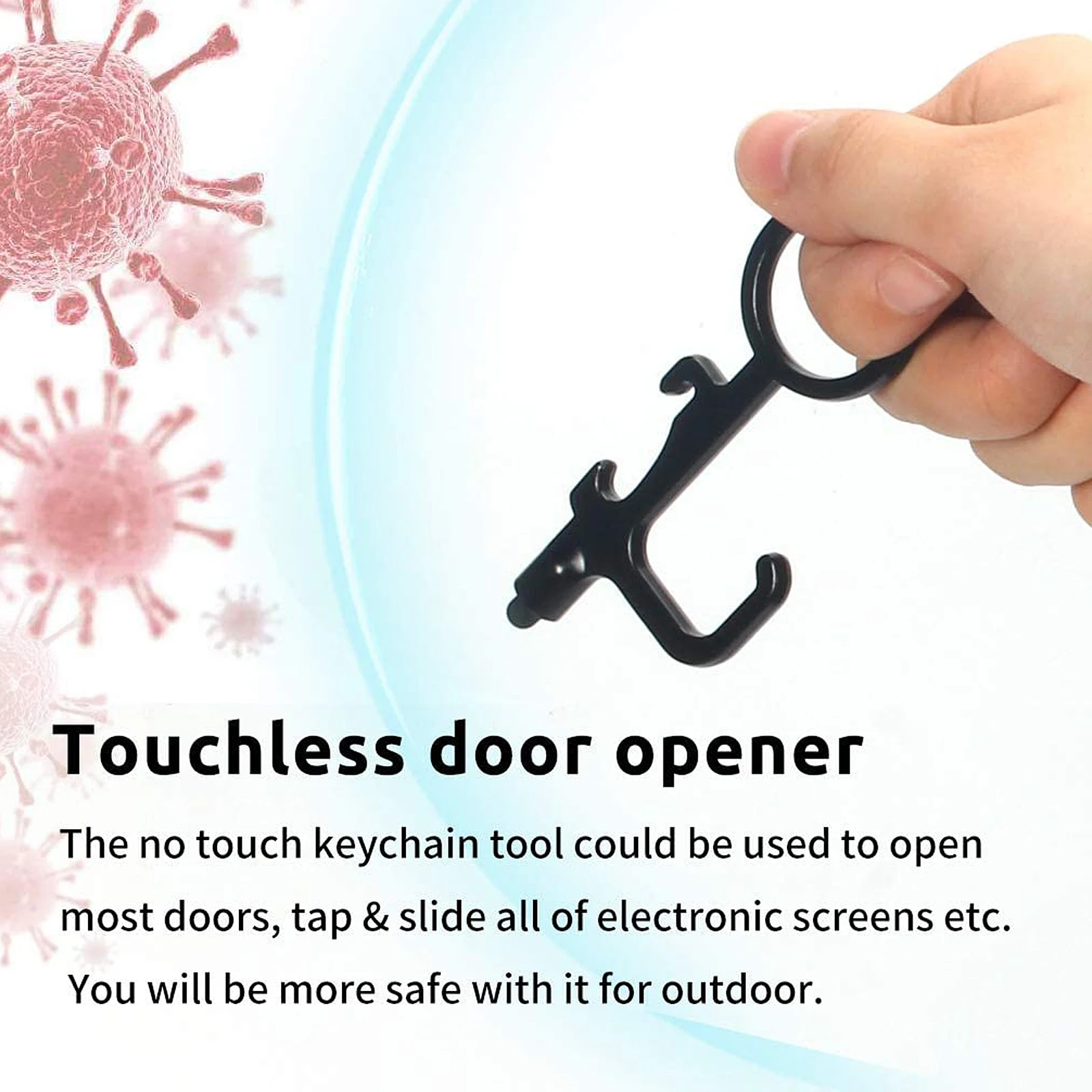 4pcs Screen Silicone Keychain Multifunctional No Door Bottle Hand Free Alloy Tool Compact Light Weight Safe Touch Kit Outdoor
4pcs Screen Silicone Keychain Multifunctional No Door Bottle Hand Free Alloy Tool Compact Light Weight Safe Touch Kit Outdoor