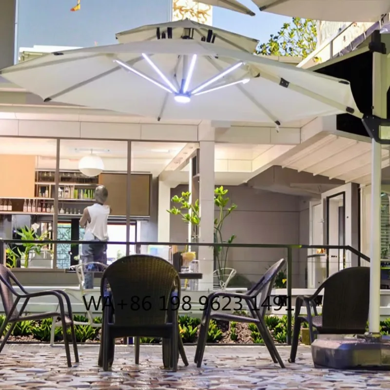 Foldable Solar Garden Umbrella Square Design Outdoor Dining Villa Balcony Park Hotelscape Umbrella
Foldable Solar Garden Umbrella Square Design Outdoor Dining Villa Balcony Park Hotelscape Umbrella