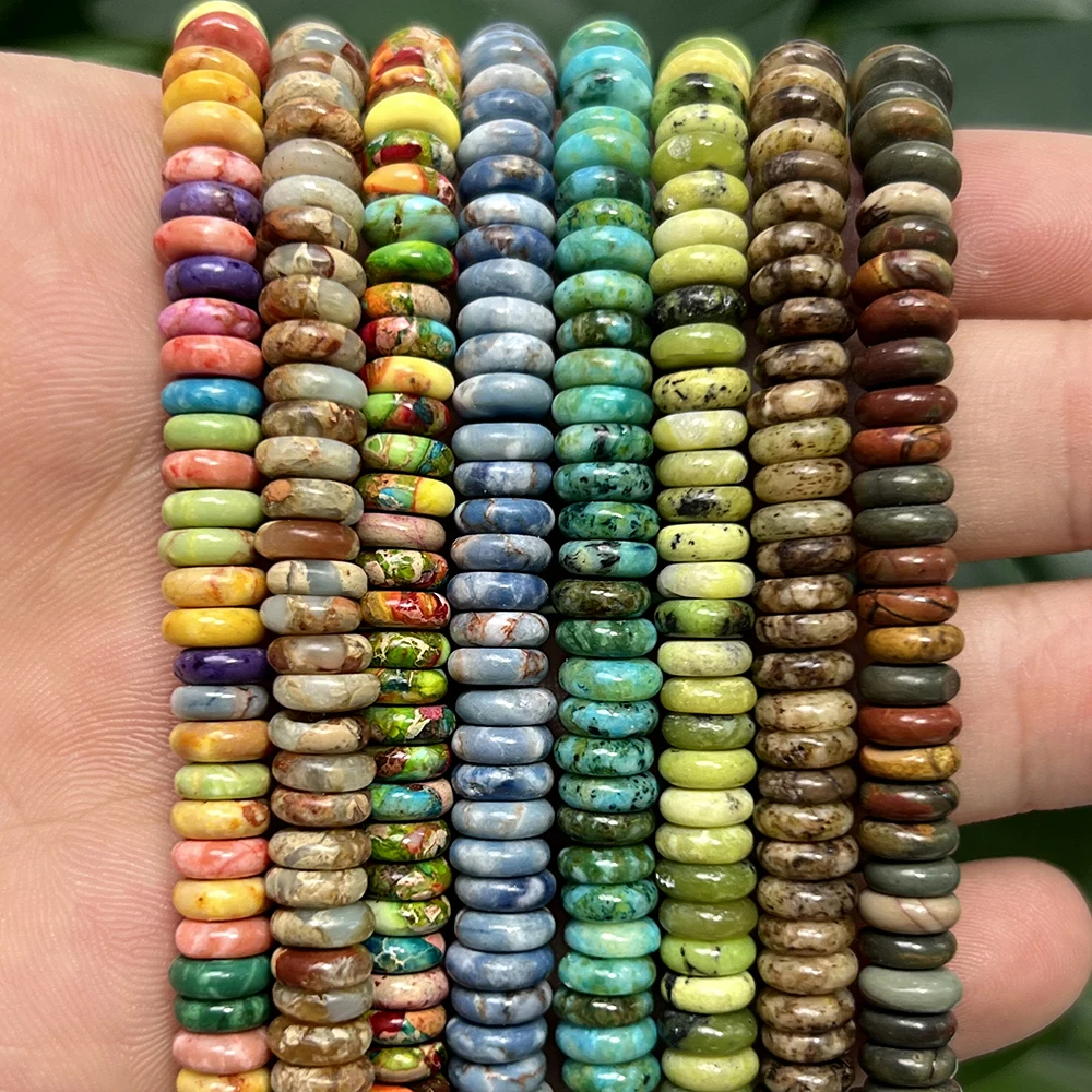 Multicolor Sea Sediment Turquoise Jasper Beads 6x2mm Rondelle Natural Stone Beads for Jewelry Making DIY Bracelet Necklace 15''
Multicolor Sea Sediment Turquoise Jasper Beads 6x2mm Rondelle Natural Stone Beads for Jewelry Making DIY Bracelet Necklace 15''