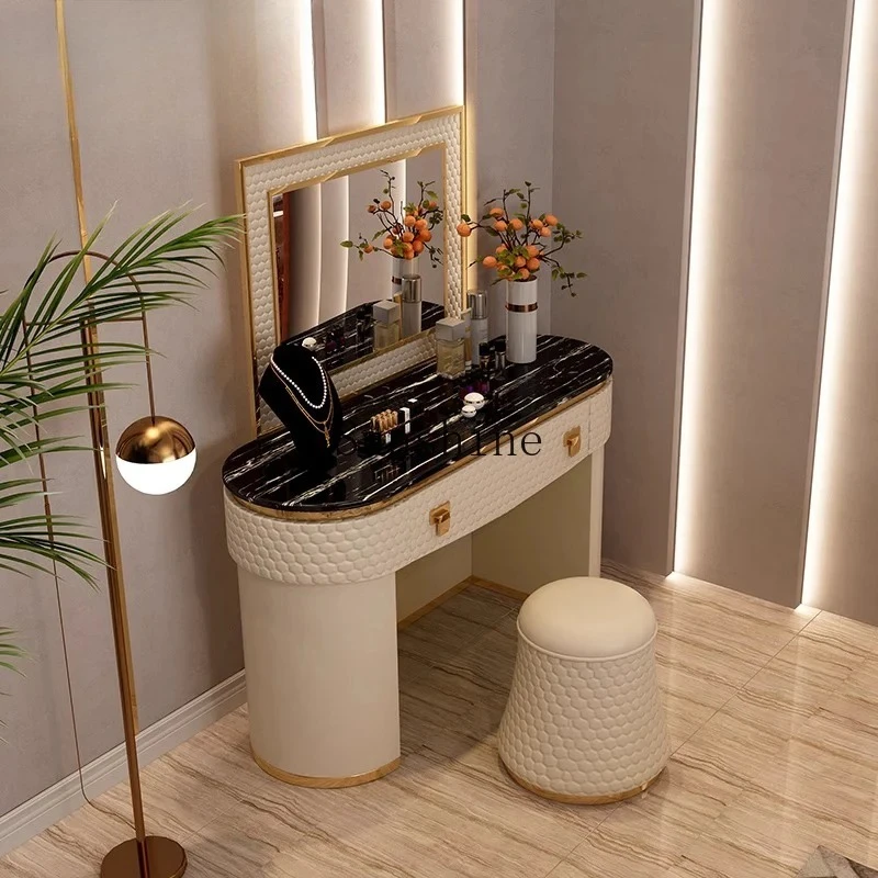 Italian light luxury dresser marble high-end storage makeup table
Italian light luxury dresser marble high-end storage makeup table