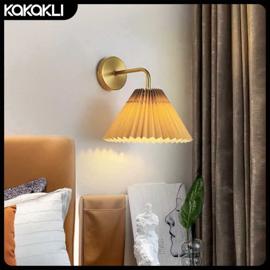 Modern LED Wall Lamp Nordic Minimalist Pleated Fabric E27 Decorative Light Living Room Bedroom Bedside Hotel Indoor Home Light
Modern LED Wall Lamp Nordic Minimalist Pleated Fabric E27 Decorative Light Living Room Bedroom Bedside Hotel Indoor Home Light