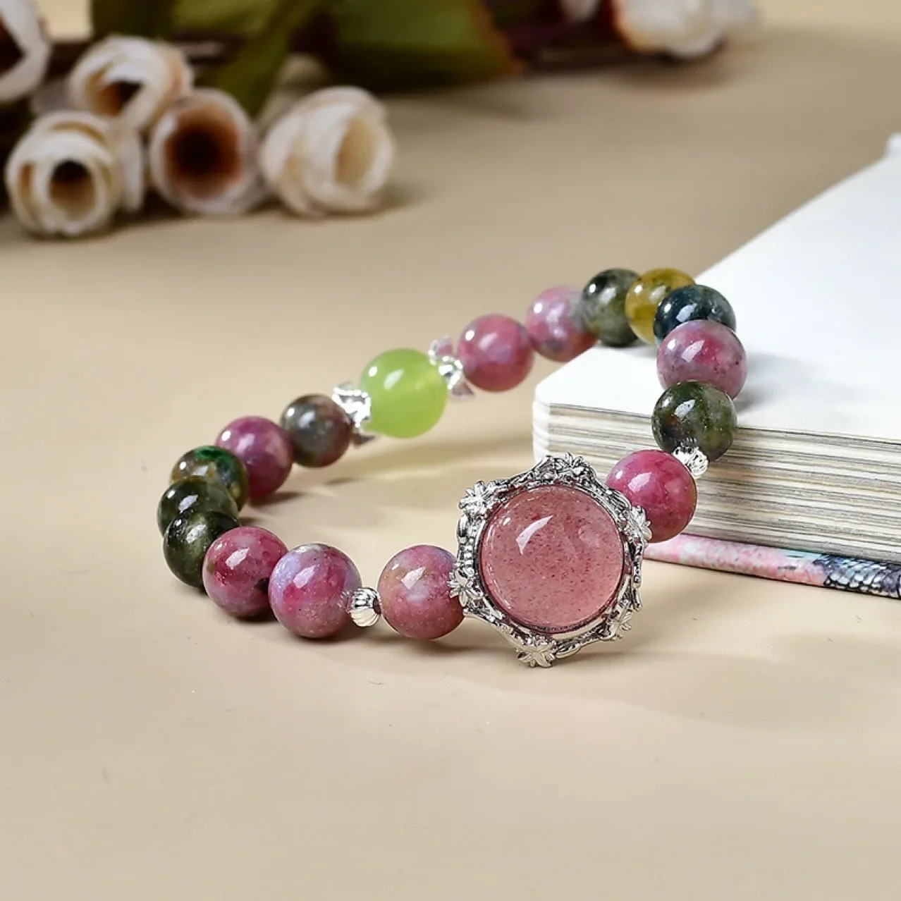 Tourmaline Strawberry Crystal Duobao Bracelet Women's Light Luxury Fashion Lucky Bracelet, Gift
Tourmaline Strawberry Crystal Duobao Bracelet Women's Light Luxury Fashion Lucky Bracelet, Gift