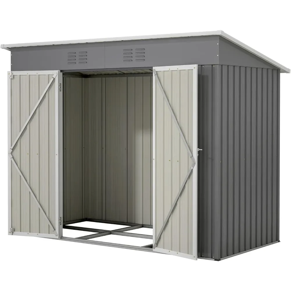4'x8' Metal Shed Outdoor Storage Shed,Metal Steel Utility Tool Shed Storage House with Double Lockable Doors and Air Vent for Ba
4'x8' Metal Shed Outdoor Storage Shed,Metal Steel Utility Tool Shed Storage House with Double Lockable Doors and Air Vent for Ba
