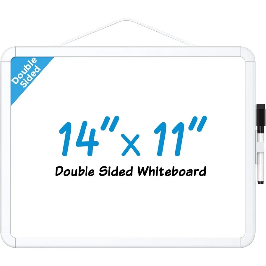 Small White Board for Wall 14 x 11inch Mini DoubleSided Magnetic Hanging Dry Erase Board with a Black Marker Portable Whiteboar
Small White Board for Wall 14 x 11inch Mini DoubleSided Magnetic Hanging Dry Erase Board with a Black Marker Portable Whiteboar