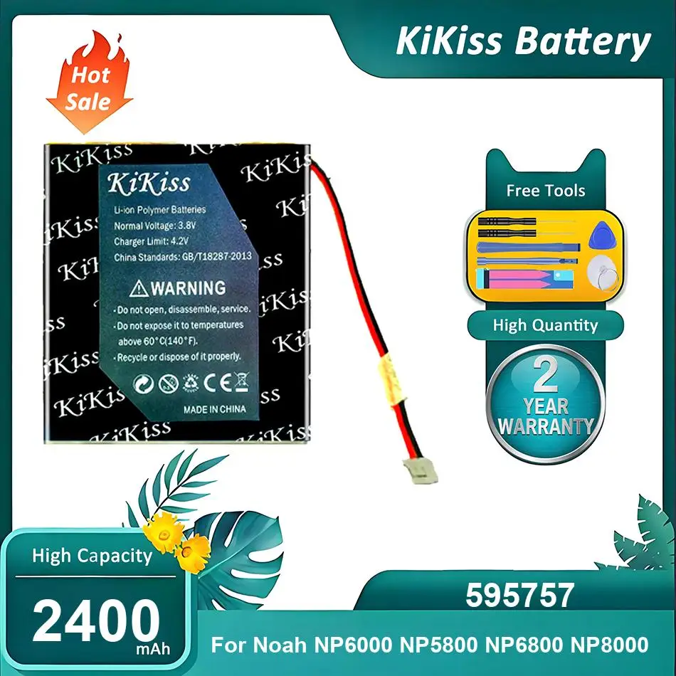 KiKiss Battery For Noah NP6000 NP5800 NP6800 NP8000,595757,2400mAh
KiKiss Battery For Noah NP6000 NP5800 NP6800 NP8000,595757,2400mAh