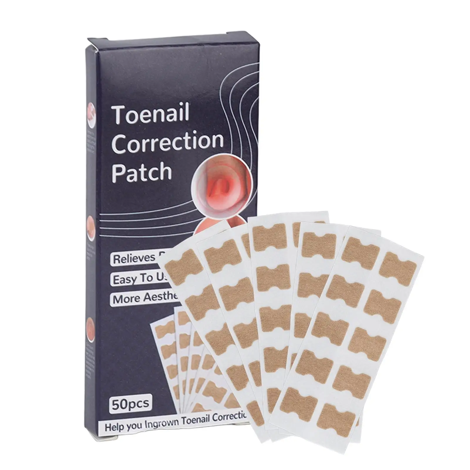 50Pcs Ingrown For toenail Patch: Strong Adhesion, Safe & Breathable Correction Sticker
50Pcs Ingrown For toenail Patch: Strong Adhesion, Safe & Breathable Correction Sticker