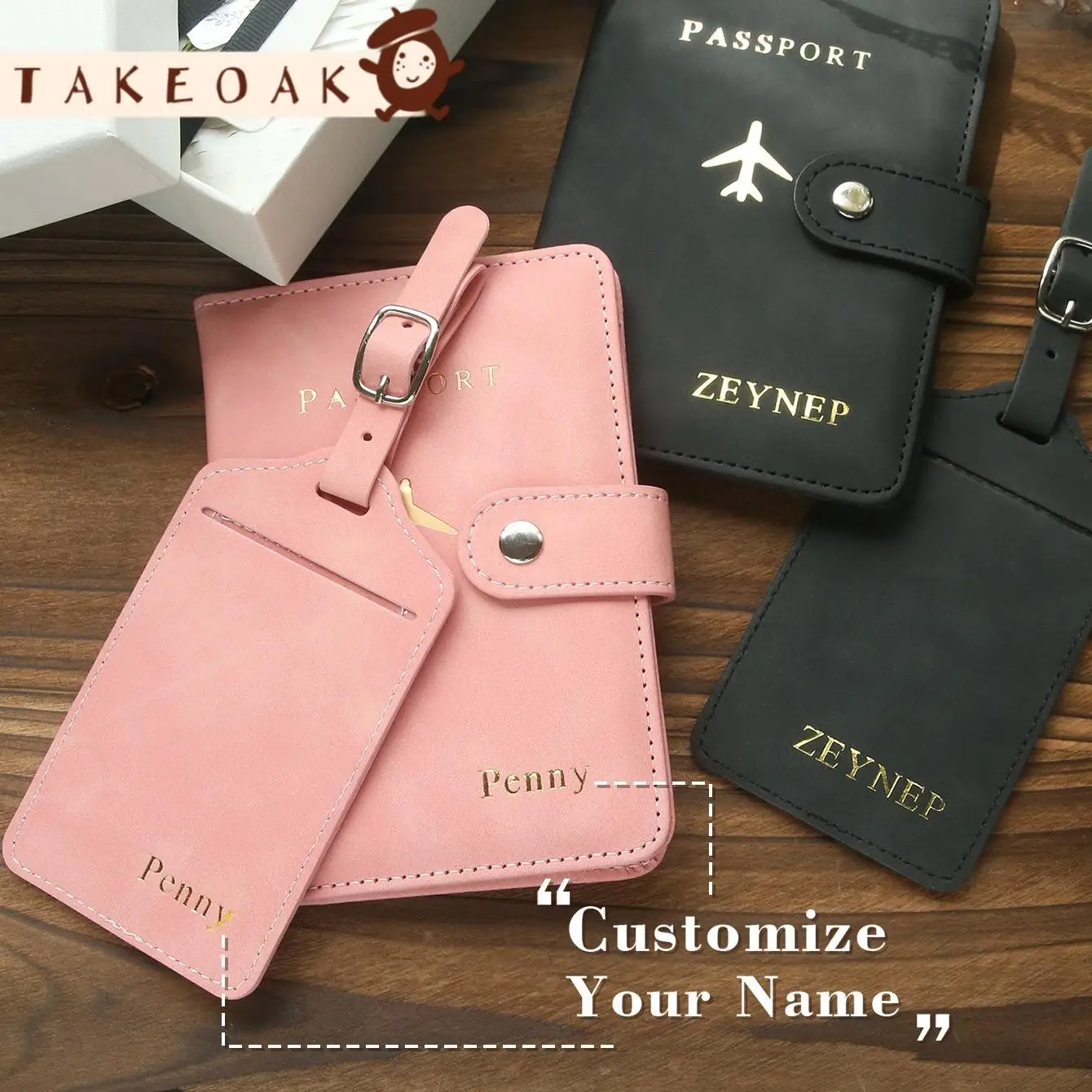 Personalized Custom Name Snap Closure Airplane Leather Passport Wallet Matching Luggage Tag Set Travel Suitcase Anti-Lost Tag
Personalized Custom Name Snap Closure Airplane Leather Passport Wallet Matching Luggage Tag Set Travel Suitcase Anti-Lost Tag
