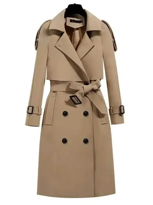 Loose Fit Long Sve Collared Jaet Women's Casual Sle Mid-Length Button-Up Pure Color Faion Outerwear Spring Season
Loose Fit Long Sve Collared Jaet Women's Casual Sle Mid-Length Button-Up Pure Color Faion Outerwear Spring Season