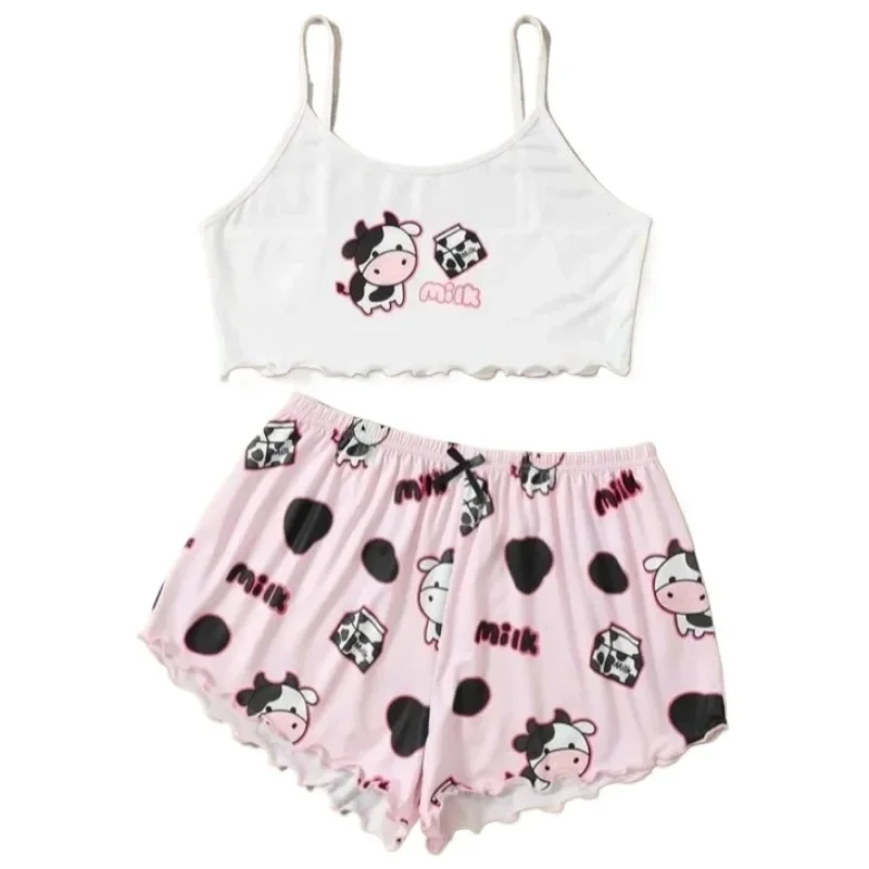 Summer Sleepwear Women's 2pcs Cute Soft Comfy Panda Print Sexy Sleeveless Shorts Homewear Pajama Set Loungewear
Summer Sleepwear Women's 2pcs Cute Soft Comfy Panda Print Sexy Sleeveless Shorts Homewear Pajama Set Loungewear