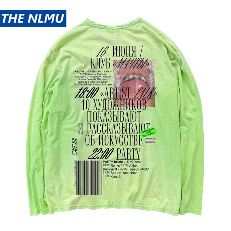 2026 New Vintage Distressed Long Sleeve T-Shirt Unisex Washed Ripped Punk Letter Print 100% Cotton Loose Tee Green Blue
2026 New Vintage Distressed Long Sleeve T-Shirt Unisex Washed Ripped Punk Letter Print 100% Cotton Loose Tee Green Blue